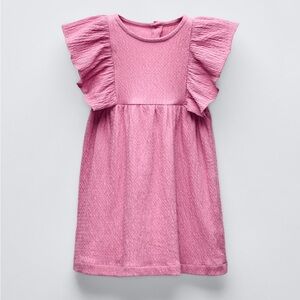 Pink Flutter Sleeve Zara Dress